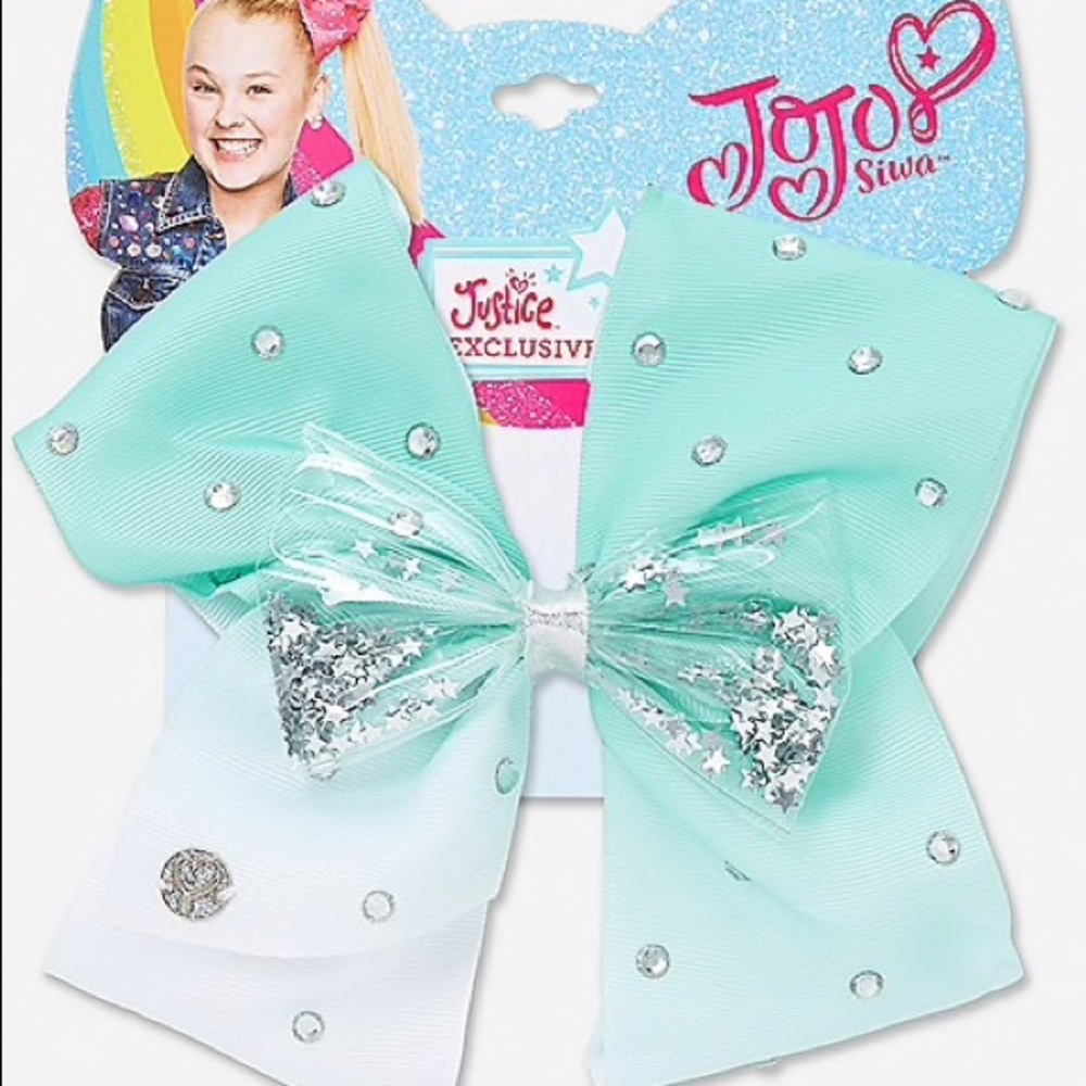 justice exclusive mint shaky jojo siwa bow NWT